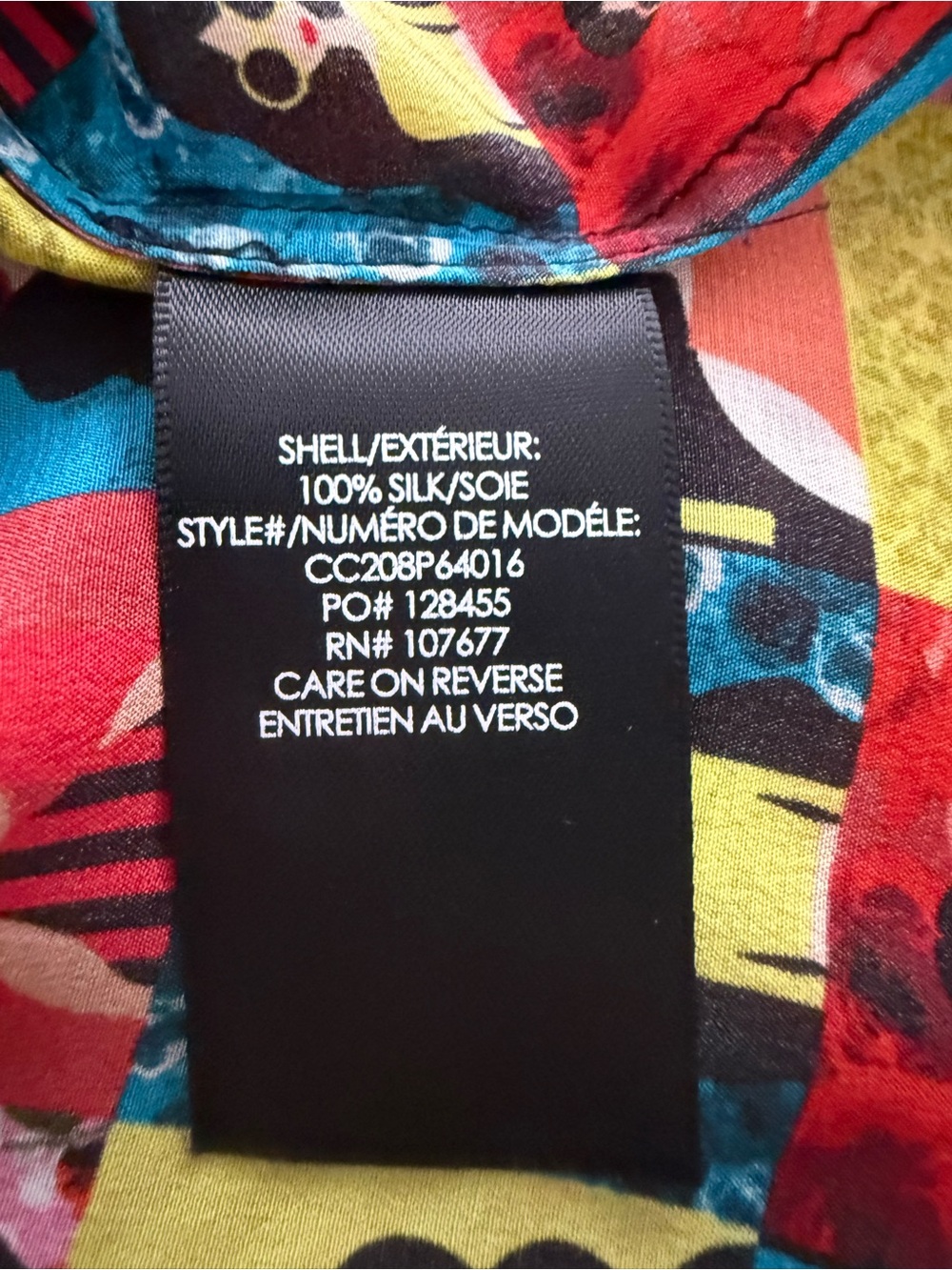 Alice + Olivia Multicolor Pop Art Print Blouse - Picture 9 of 10